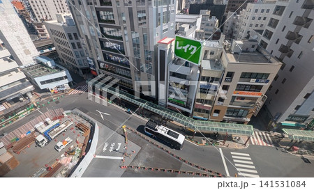蒲田駅周辺の再開発工事と駅前道路の俯瞰風景 蒲田駅周辺の再開発工事と駅前道路の俯瞰風景 141531084