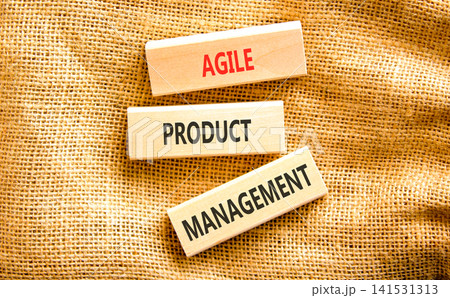 Agile product management words symbol. Concept words Agile product management on beautiful wooden blocks. Beautiful canvas background. Business agile product management concept. Copy space. Agile product management words symbol. Concept words Agile product management on beautiful wooden blocks. Beautiful canvas background. Business agile product management concept. Copy space. 141531313