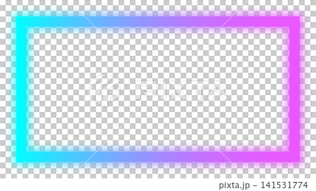 Pink and light blue thick neon rectangular frame background, landscape orientation 16:9 Pink and light blue thick neon rectangular frame background, landscape orientation 16:9 141531774