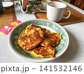 Fried Flour Pancakes with Cabbage. 141532146