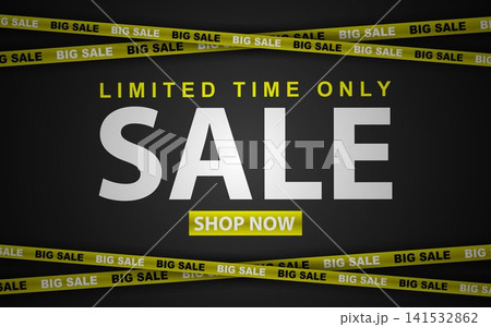 Sale banner template design, special sale offer. Vector design template for promotional events 141532862