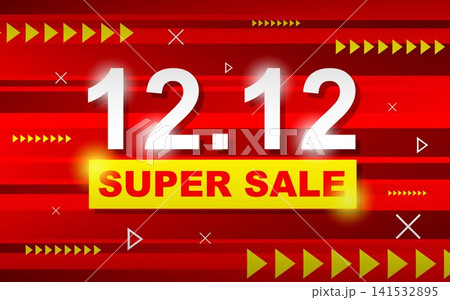 12.12 Super Sale Banner. Vector Design Illustrations Suitable for Business Themes, Shopping Themes, Promotional Themes and Advertising Themes. 12.12 Super Sale Banner. Vector Design Illustrations Suitable for Business Themes, Shopping Themes, Promotional Themes and Advertising Themes. 141532895