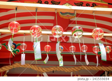 神津神社と夏の風物詩風鈴 神津神社と夏の風物詩風鈴 141533034