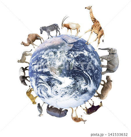 地球上に住む動物たち ※Elements of this image furnished by NA 地球上に住む動物たち ※Elements of this image furnished by NA 141533632