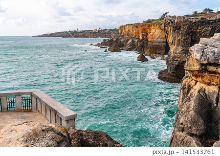 Boca do Inferno cliff and sea cave near Lisbon Portugal 141533761