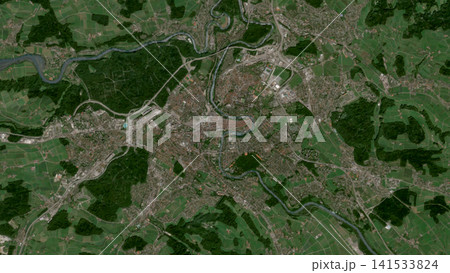 Top-down aerial illustration of Bern, Switzerland 141533824