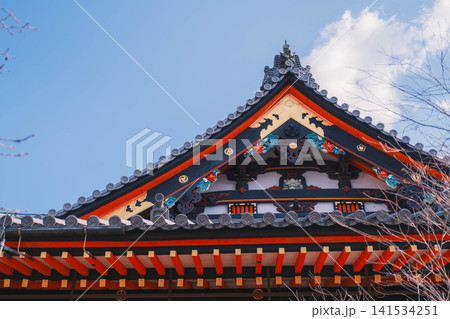 [毘沙門堂門跡]京都の山奥にある歴史的な神社の風景 141534251