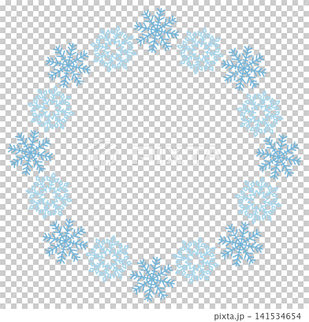 Round frame of snowflake Round frame of snowflake 141534654
