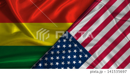 Bilateral relations between Bolivia and United States. Flag of Bolivia and United States Bilateral relations between Bolivia and United States. Flag of Bolivia and United States 141535697