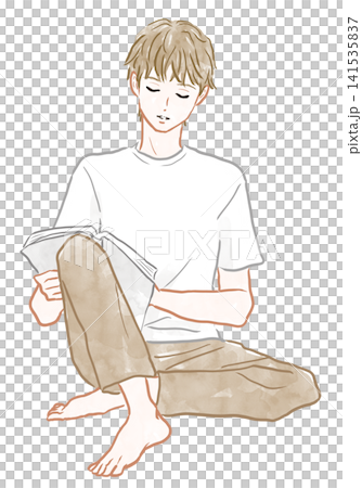 本を読む男性 本を読む男性 141535837