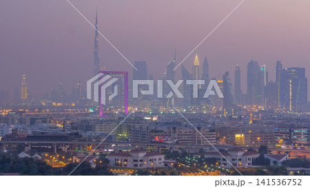 Dubai creek landscape day to night timelapse Dubai creek landscape day to night timelapse 141536752