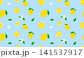 レモン柄のシームレスパターン 141537917