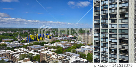View of Chicago from a height. View of Chicago from a height. 141538379