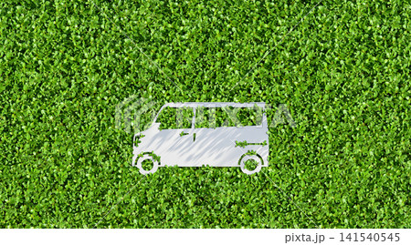 環境にやさしい暮らし、エコな軽自動車をイメージしたペーパーアート 環境にやさしい暮らし、エコな軽自動車をイメージしたペーパーアート 141540545