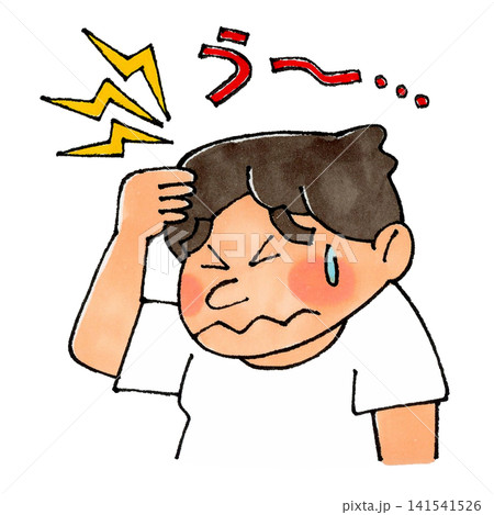 頭が痛い男性 141541526