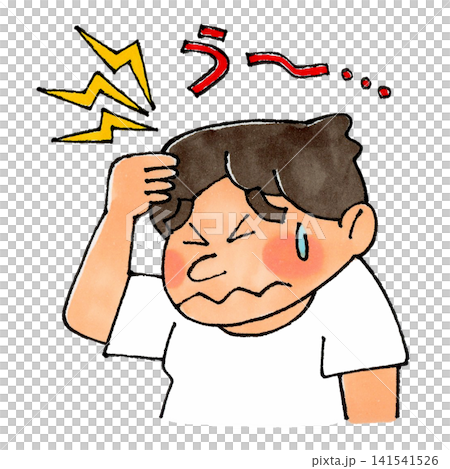 頭が痛い男性 141541526