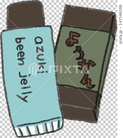 A color illustration of yokan (sweet bean jelly) as a trail snack (mountain climbing, Japanese sweets, sports, energy food) A color illustration of yokan (sweet bean jelly) as a trail snack (mountain climbing, Japanese sweets, sports, energy food) 141546286
