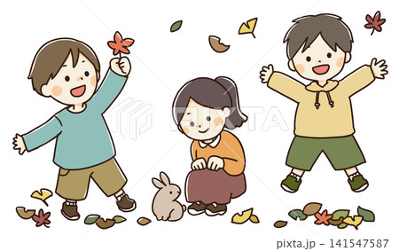 秋の子供たちイラスト 秋の子供たちイラスト 141547587