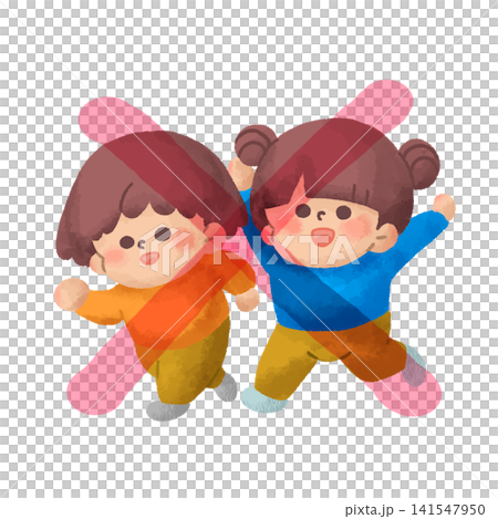 Do not run (child safety illustration) watercolor style Do not run (child safety illustration) watercolor style 141547950