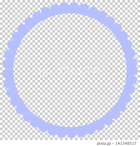 A light blue, flower-shaped round frame A light blue, flower-shaped round frame 141548517