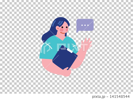 Simple illustration of a female nurse Simple illustration of a female nurse 141548544