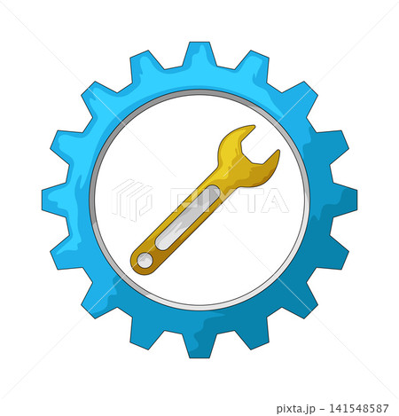 Illustration of Wrench And Gear 141548587