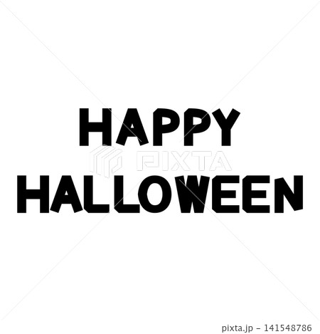ハロウィンのイベントチラシやポスターに映える整然とした英語ロゴ ハロウィンのイベントチラシやポスターに映える整然とした英語ロゴ 141548786