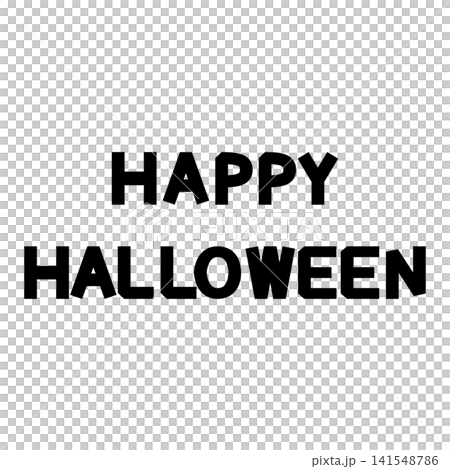 ハロウィンのイベントチラシやポスターに映える整然とした英語ロゴ ハロウィンのイベントチラシやポスターに映える整然とした英語ロゴ 141548786