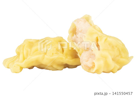 Steamed Shrimp Wonton  isolated on white background 141550457