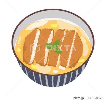 カツ丼のベクターイラスト カツ丼のベクターイラスト 141550476