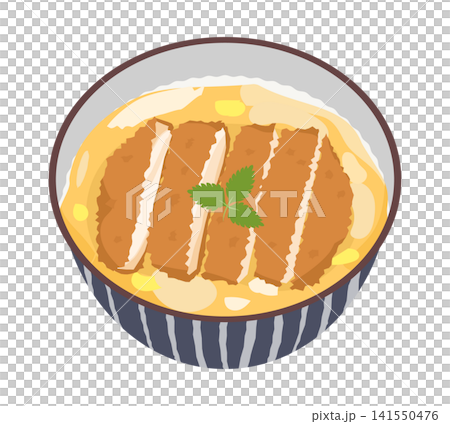 カツ丼のベクターイラスト カツ丼のベクターイラスト 141550476