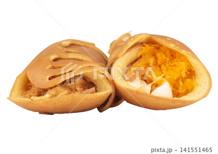 Thai Pancake Rolls isolated on white background Thai Pancake Rolls isolated on white background 141551465