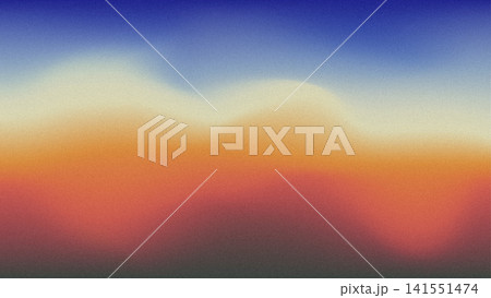 Abstract horizon gradient is showing in flat design, with blurred grainy color bands, sunset hues Abstract horizon gradient is showing in flat design, with blurred grainy color bands, sunset hues 141551474