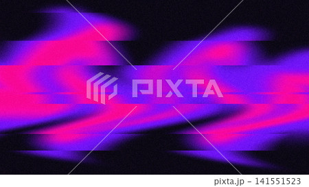Horizontal neon magenta-violet glitch bands are smearing across black canvas, with grainy synthwave Horizontal neon magenta-violet glitch bands are smearing across black canvas, with grainy synthwave 141551523