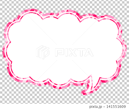 Stained glass style speech bubble, triangular pattern, elongated cloud shape Stained glass style speech bubble, triangular pattern, elongated cloud shape 141551609