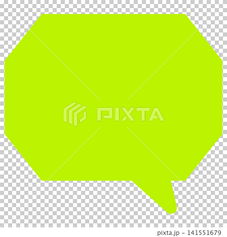 Simple color speech bubble - octagonal with corners Simple color speech bubble - octagonal with corners 141551679