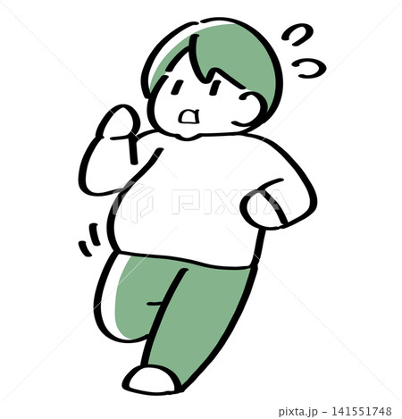運動をするシンプルな人物イラスト 運動をするシンプルな人物イラスト 141551748
