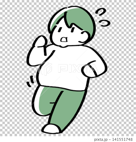 運動をするシンプルな人物イラスト 運動をするシンプルな人物イラスト 141551748