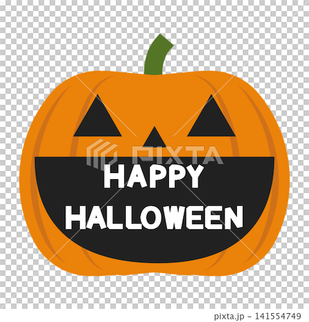ハロウィンのイベントポスターやチラシに映えるカボチャのモチーフイラスト 141554749