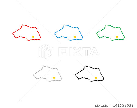 県庁入りデザイン地図_埼玉県_ジグザグ 県庁入りデザイン地図_埼玉県_ジグザグ 141555032