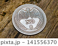 Souvenir coin for making a decision with the word No dropped 141556370