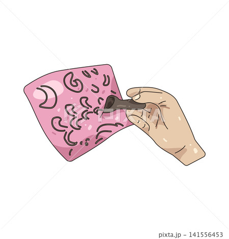 Illustration of hand-carved batik Illustration of hand-carved batik 141556453
