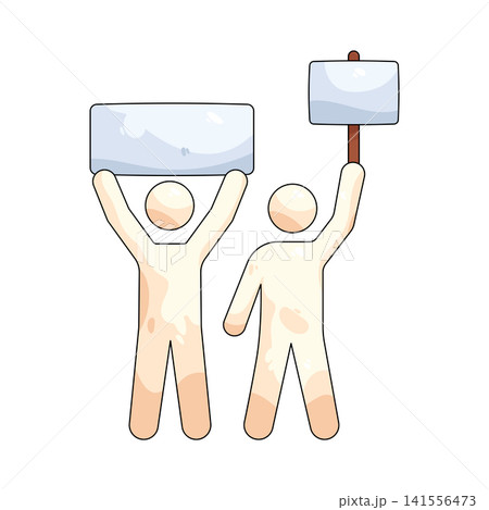 Illustration of protester Illustration of protester 141556473