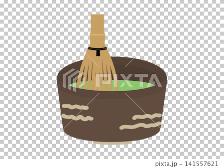 Simple tea ceremony utensils: a bamboo whisk and a matcha bowl, the act of whisking the matcha, and the bowl containing the matcha. Simple tea ceremony utensils: a bamboo whisk and a matcha bowl, the act of whisking the matcha, and the bowl containing the matcha. 141557621