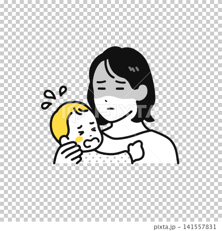 Mothers suffering from postpartum depression Mothers suffering from postpartum depression 141557831