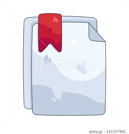 Illustration of document with bookmark Illustration of document with bookmark 141557902