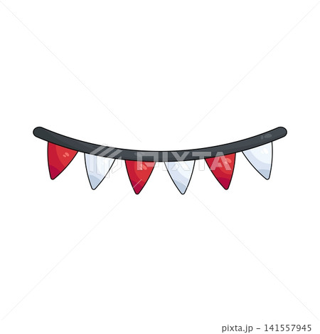Illustration of red and white bunting Illustration of red and white bunting 141557945