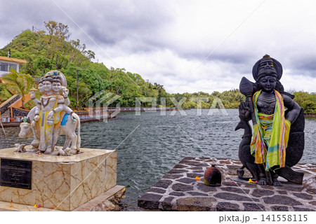 Black Stone Lord Murugan Kartikeya Statue at Ganga Talao, Mauritius Black Stone Lord Murugan Kartikeya Statue at Ganga Talao, Mauritius 141558115