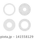Radial Rotation Circle Dots Patterns Set. 141558129