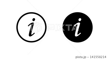 Filled and Outline style info icon. inforamtion symbol sign 141558214